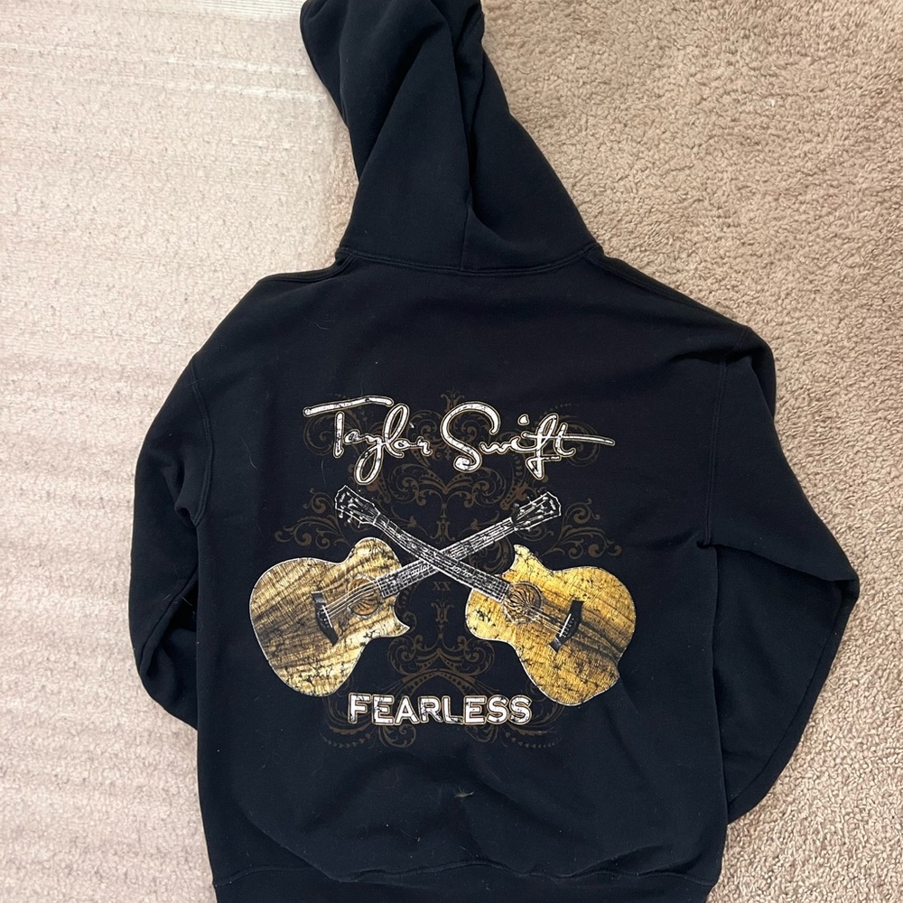 Black Hoodie with Taylor Swift Graphic
